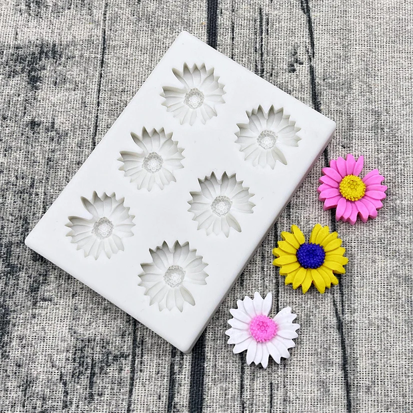 Kamelie Mini Rose Daisy Blume Silikon Sugar Mold Harz Werkzeuge Schokolade Cupcake Backform Fondant Kuchen Dekorieren Werkzeuge – Detail 17