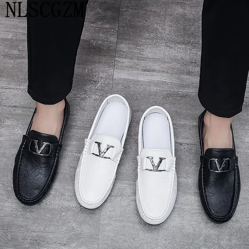 Leather Shoes for Men Loafers for Men Casuales Office Slip on Shoes Luxury Sneakers Italiano Casual мужская обувь