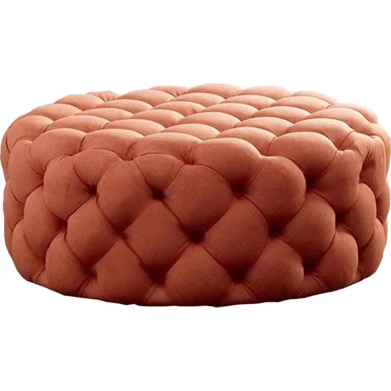 Blue Bedroom Velvet Stool Round Modern Luxury Space Saving Living Room Sofas Cute Unique Pouf Salon Moderne Nordic Furniture