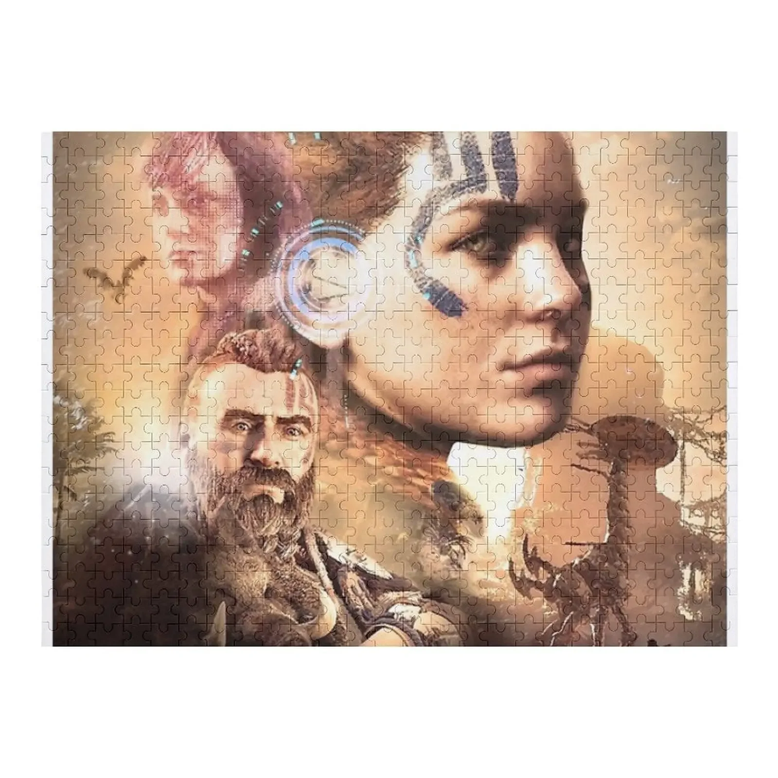 Horizon Zero Dawn Fan Poster Jigsaw Puzzle Personalised Toys Christmas Gifts Personalized Kids Gifts Puzzle xiaomi building blocks aquila reconnaissance aircraft jupiter dawn series sci fi kids puzzle toy