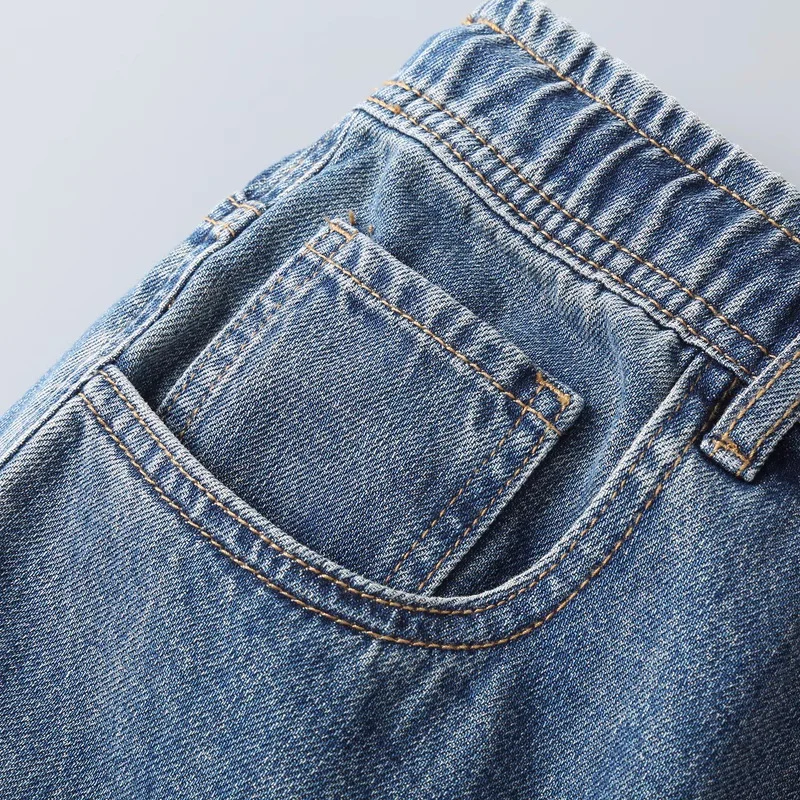 Retro Style Men's Jeans, Autumn Loose Denim Pants, Fashion Outdoor Jogger Pants, Japan Style Causal Pants