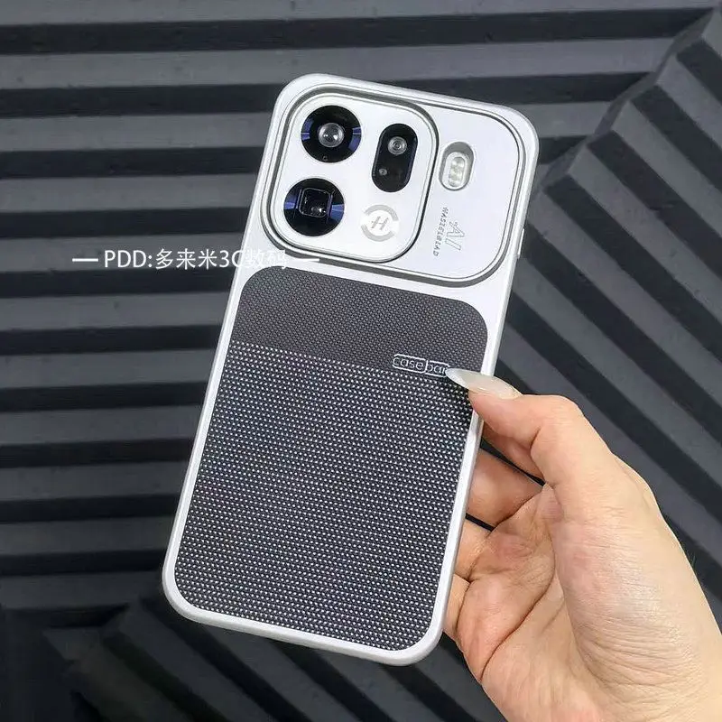 Luxury Leather Acrylic Case with Built-in Magnetic Cover - Shockproof & Wireless Charging Compatible