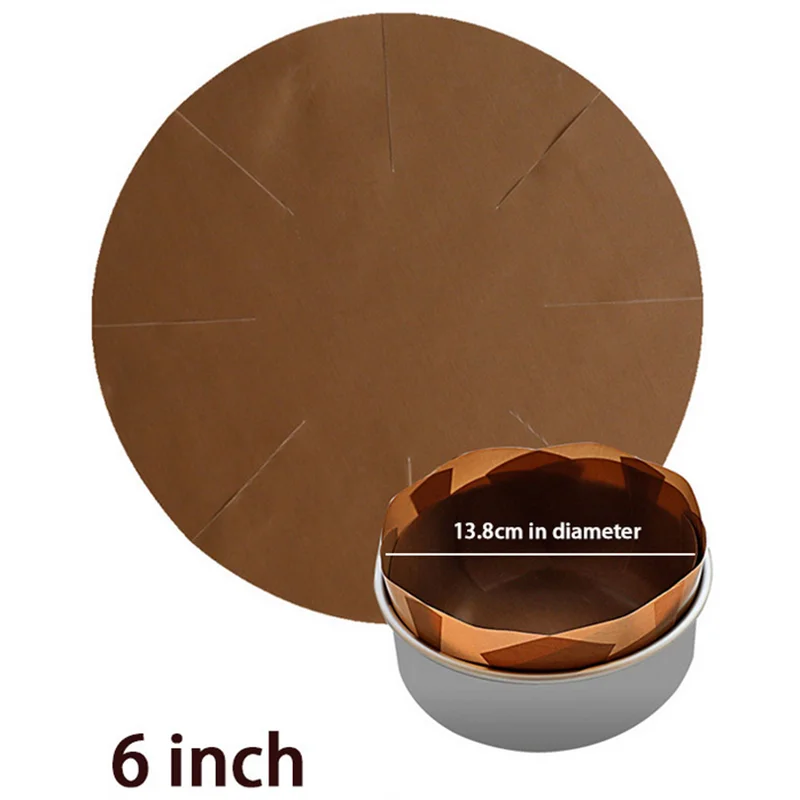 6" Baking Mat Chiffon Cake Border Mold Reusable Cake Liner Non-stick Baking Pan Sheet Easy Demoulding Round Oven Tray Paper silicone baking mat parchment baking paper