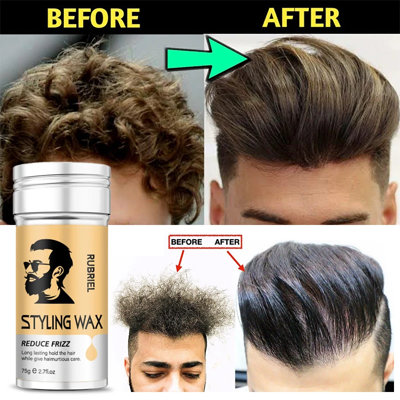 Hair Styling Hold Hair Wax Stick for Hair Men Lasting Dry Stereotypes Type Hair Balsam Wax for Hair Styling Clay Edge Control