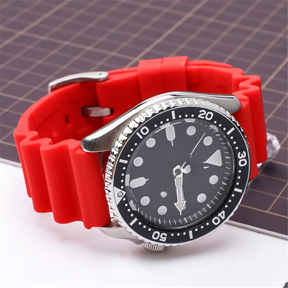 Soft Silicone Strap for Sport Diving Waterproof Watch Band - 20mm/22mm
