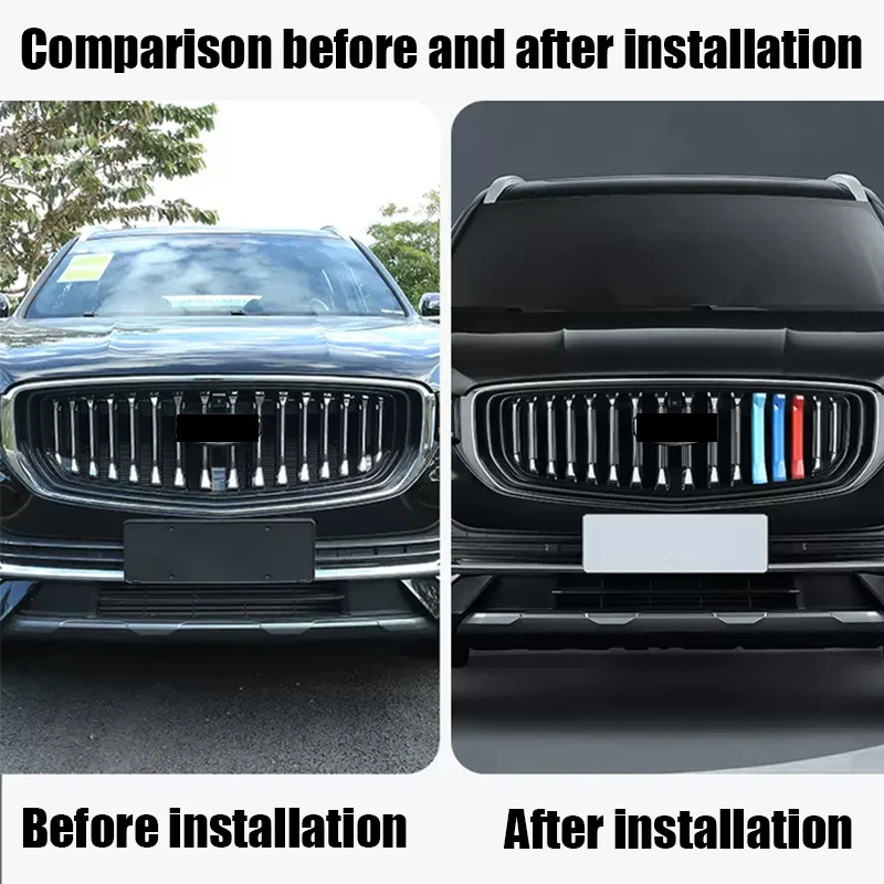 For Geely Monjaro ABS material grille three color decorative strip