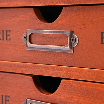 Vintage 5-Drawer Wooden Desk Organizer Craft Storage Drawers Rustic Shelf Drawer  Ideal Home Office Organizers and Accessories 2