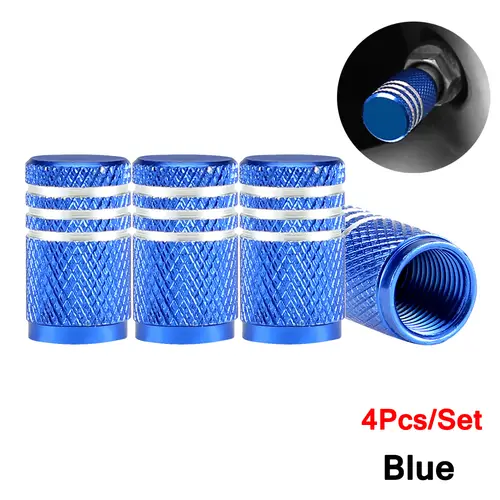 DSYCAR 4Pcs Silver Car Tire Valve Stems Cap Knurling Style Tire Valve Cap Aluminum Tire Wheel Stem Air Valve Cap for US Schrader - Image 26