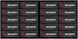 Premium Car Interior Badge Sticker - Stylish Auto Decoration Accessory (20PCS - Mitsubishi)