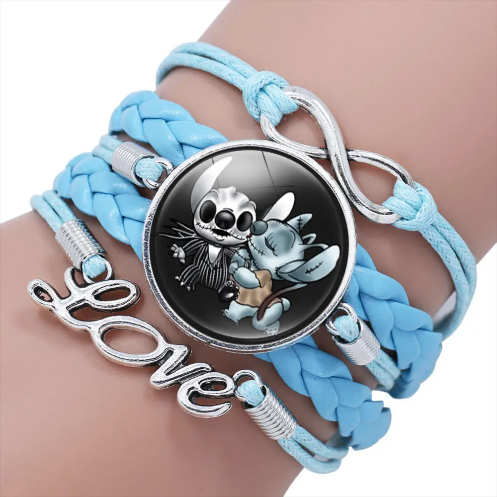 thumbnail image 1 of Disney-Pulseras multicapa de Lilo y Stitch para niñas, joyería de Anime, pulsera de gemas de tiempo de dibujos animados, regalo de cumpleaños para niños, 1 of 5