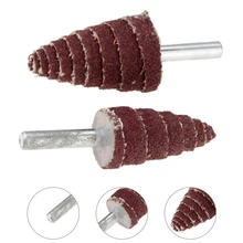 

10mm 12mmSandpaper Wheels Conical Sandpaper Grinding Head Chiba Grinding Polishing Head 3mm Round Shank Electric Grinders