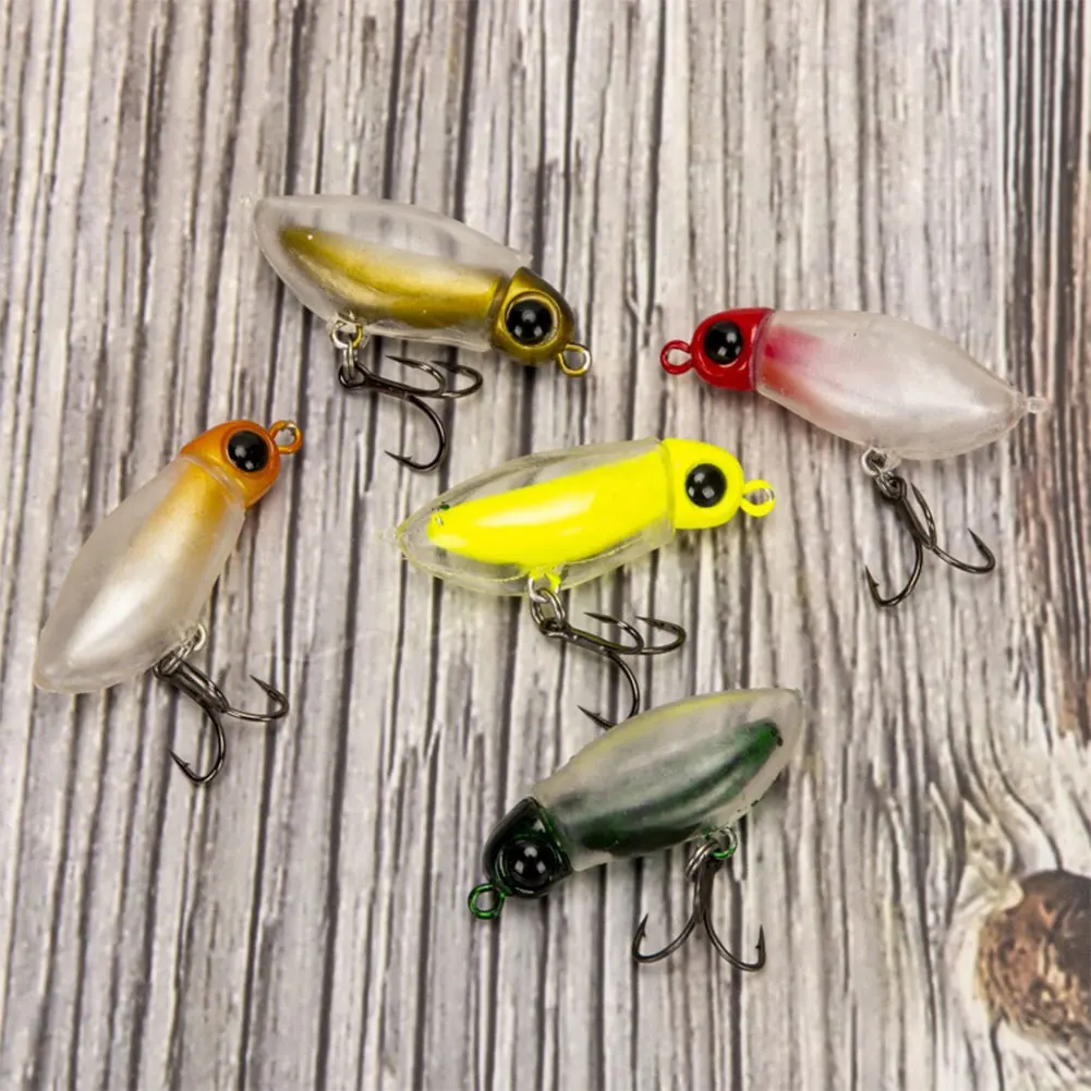 5pcs Insect Micro Bait Floating Fishing Lure Trout Lure Artificial Bait for Freshwater and Saltwater Fishing