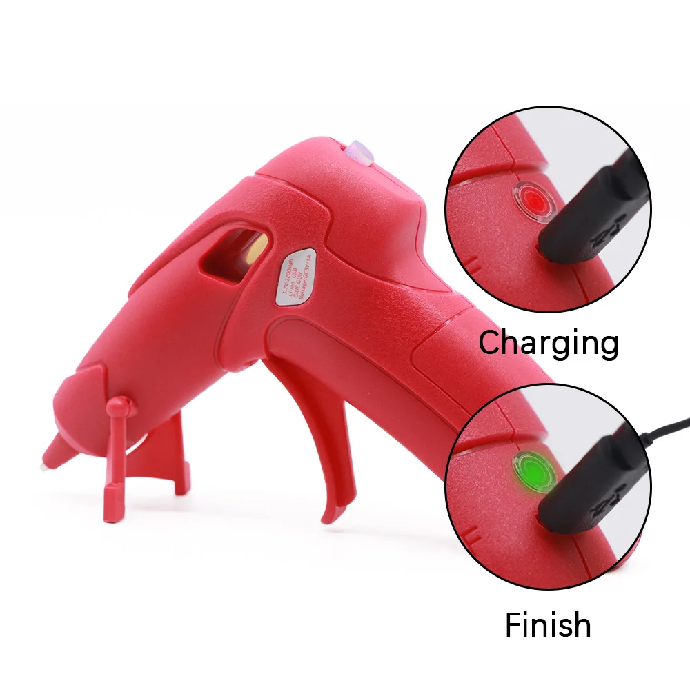 Hot Melt Glue Gun SCIMAKER 3.7V Cordless 20pcs 7x100mm Glue Sticks USB Rechargeable Wireless Gun Repair Tool Home DIY Gift