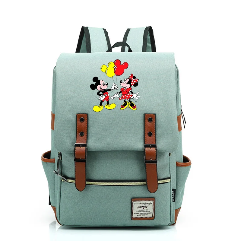 Disney Mickey Minnie School Bags Students Laptop Backpacks Women Men Travel Bags Teenager Bookbag Unisex College Backpack