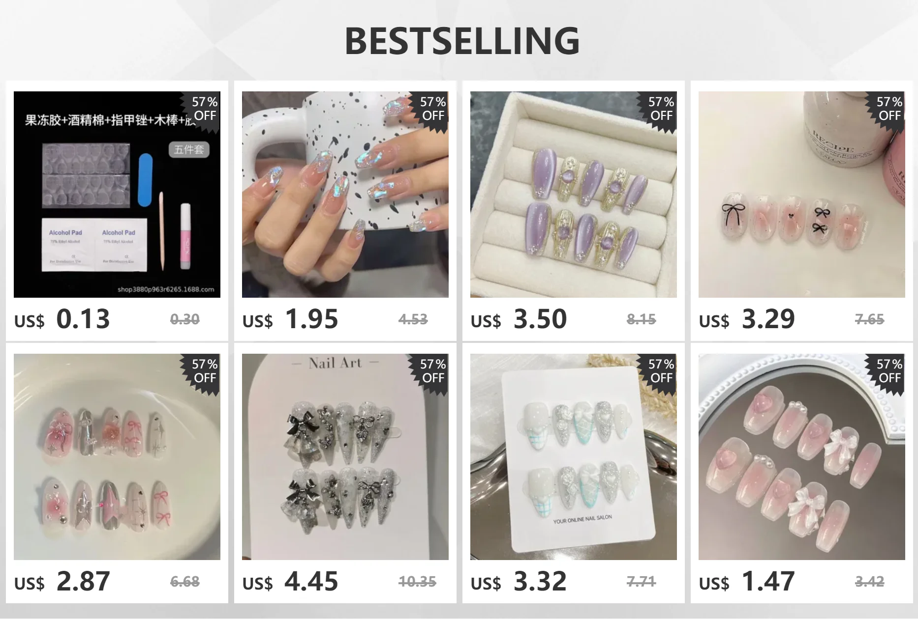 Description Picture 2 of itemBlack Pink Handmade Wearable Nail Pink Ink Y2K Fake Nails Spice Girls Dazzle Cool Style Nail Patch Wearable Nail Removable