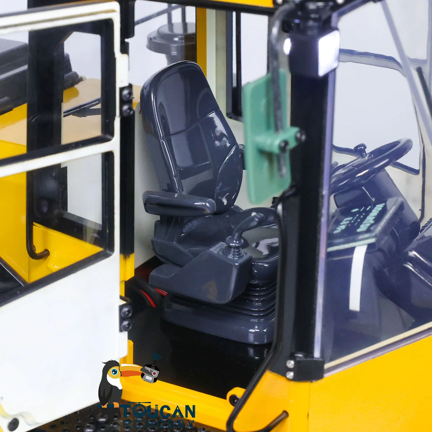 1/14 WA480 Metal RC Hydraulic Wheel Loader with Fork of  Remote Control Construction Car Quick Coupler Sounds Lights Toy 6