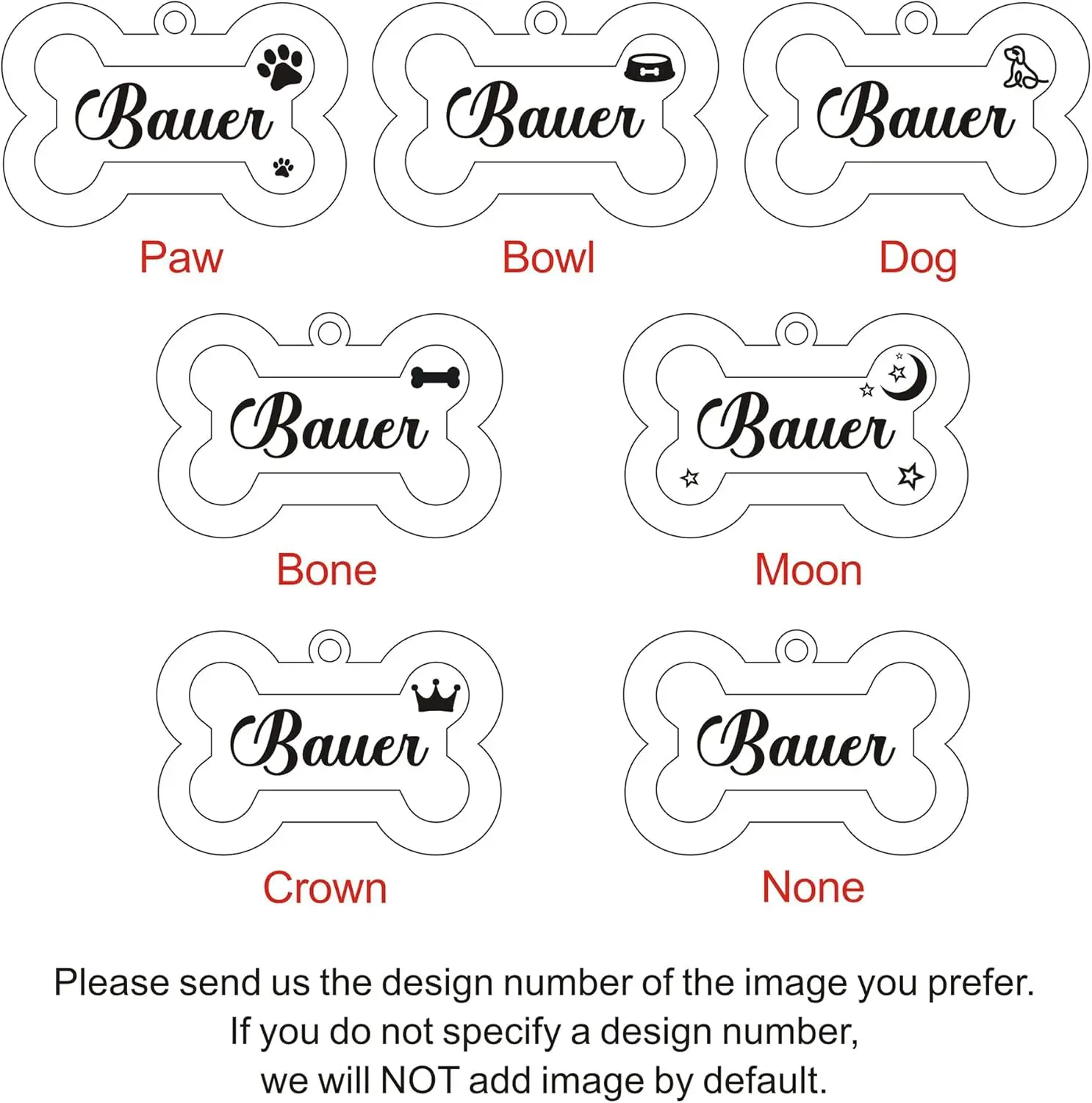 Personalized Pet Dog Name Tag – Custom Engraved ID Tag with Any Name & Text