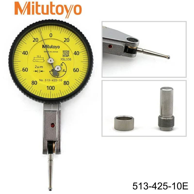Mitutoyo 513-908-10E, Comparatori a leva, 0,8 mm, 0,01 mm, Stativo magnetico, Esecuzione orizzontale, Metrico