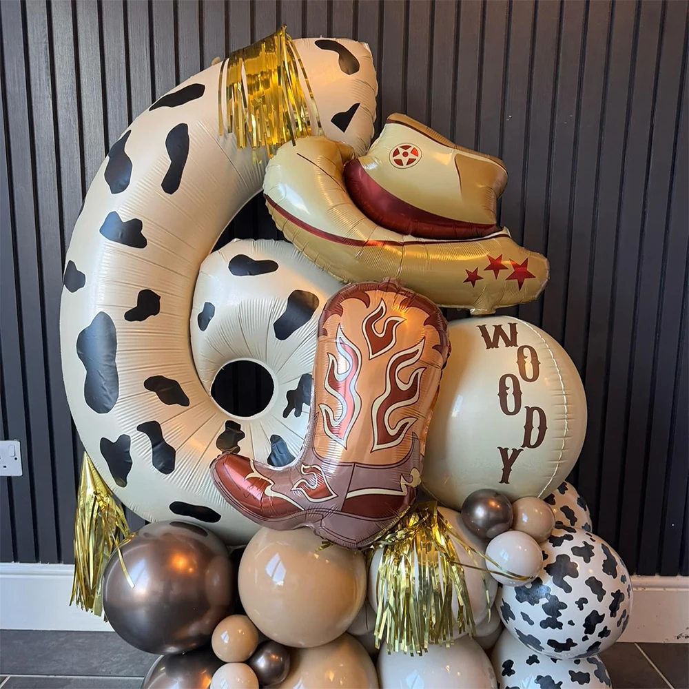 Cowgirl-Geburtstagsparty-Dekoration, großer Cowboy-Cowgirl-Hut, Stiefel, Folienballon, westliche Mottoparty, Rodeo, Junggesellinnenabschied, Dekoration – Detail 13