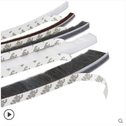 5Meters Brush Swal Weather Strip Door seal strip Draught Excluder Window Pile Seal Film Home Warm Wind Door Insulation Pad