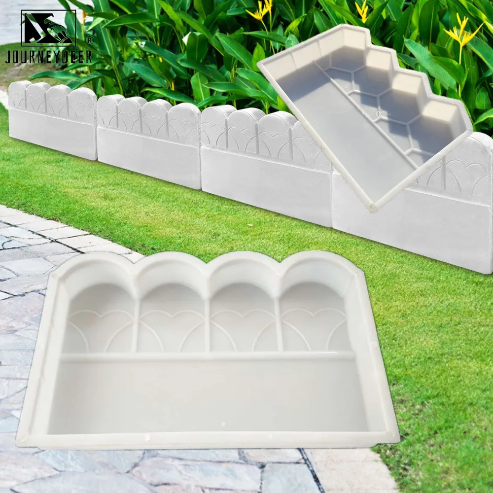 Garden Path Molds Stone Brick Path Mold 42x25x5cm Plastic Making DIY Paving Mould Home Garden Floor Road Concrete Molds