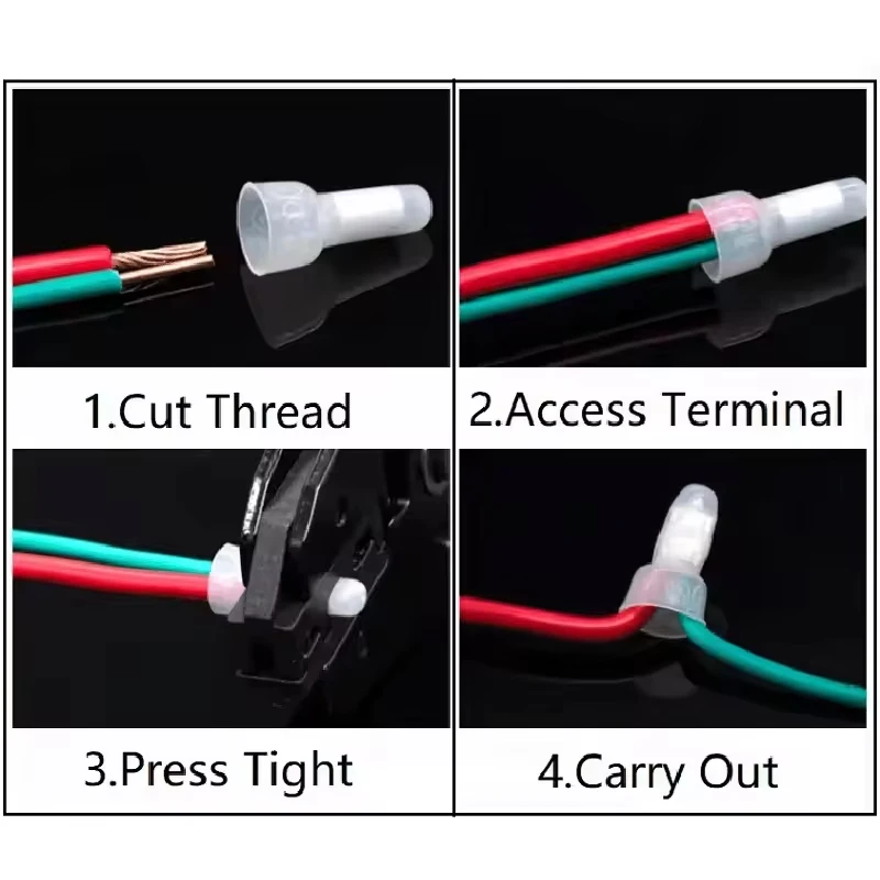 Closed End Crimp Cap 22-16 16-14 12-10 AWG Gauge Wire Connector Terminal ZiiZ 100/120Pcs