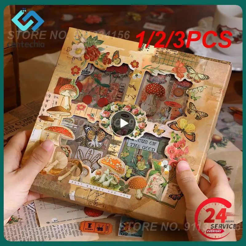 

1/2/3 шт. г-н paperSet винтажная наклейка бабочка подарочная коробка эстетичный цветок гриб Скрапбукинг Украшение канцелярские наклейки
