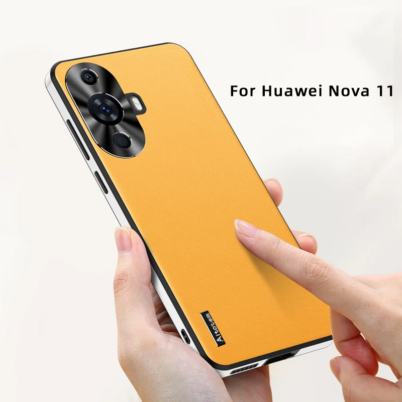 

Anteen Business Luxury Leather Case for Huawei Nova 11 Pro Starlight Series Lens All-inclusive Plating PU Shockproof Soft Cover