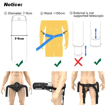 Adjustable Strap-on Automatic Male Masturbation Cup Elasticity Wearable Hands Free Masturbator Sex Toys for Man  Adult Goods