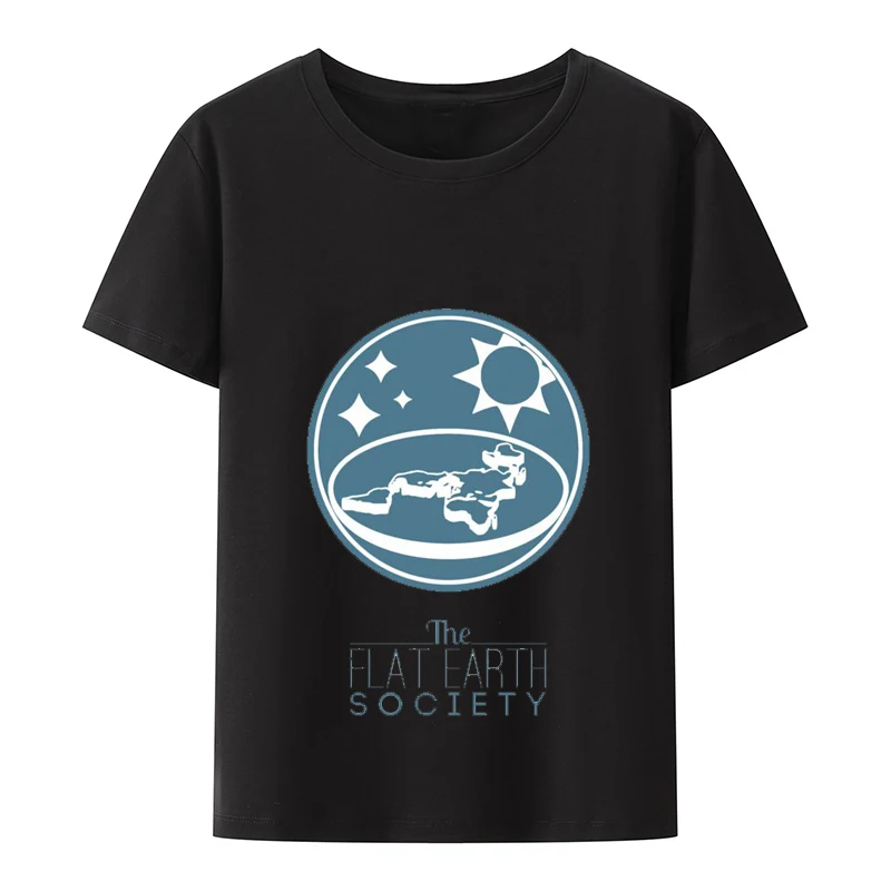 

Flat Earth Society T-shirt for men Earth Map Prevalent Men T shirts Tops Casual Shirts streetwear