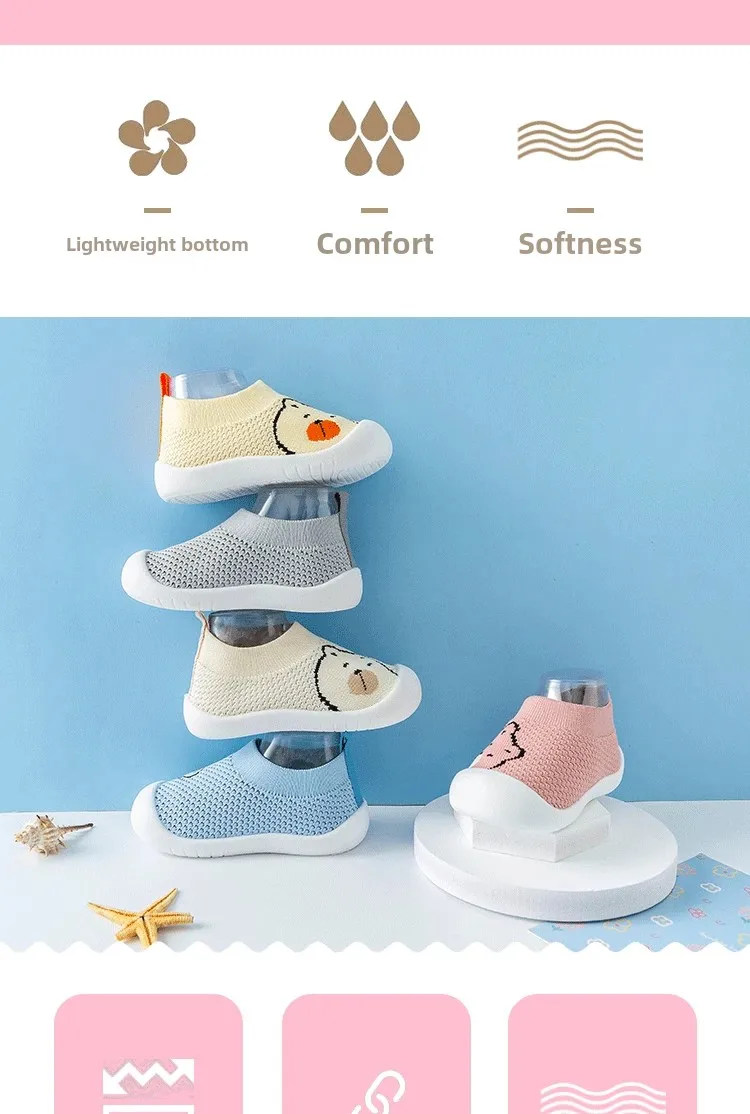 Description Picture 4 of itemSpring Autumn Baby Shoes Breathable Non-Slip Soft Bottom Toddler Knitwear Shoes For Boys And Girls Aged 1 And 2