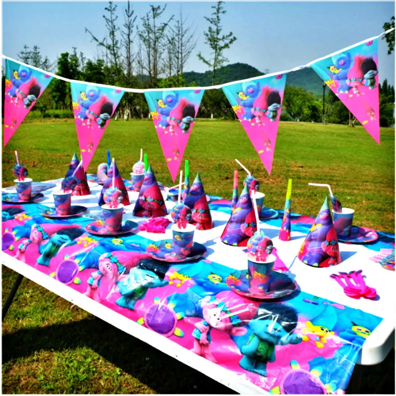 aniversário decoração do chuveiro do bebê trolls