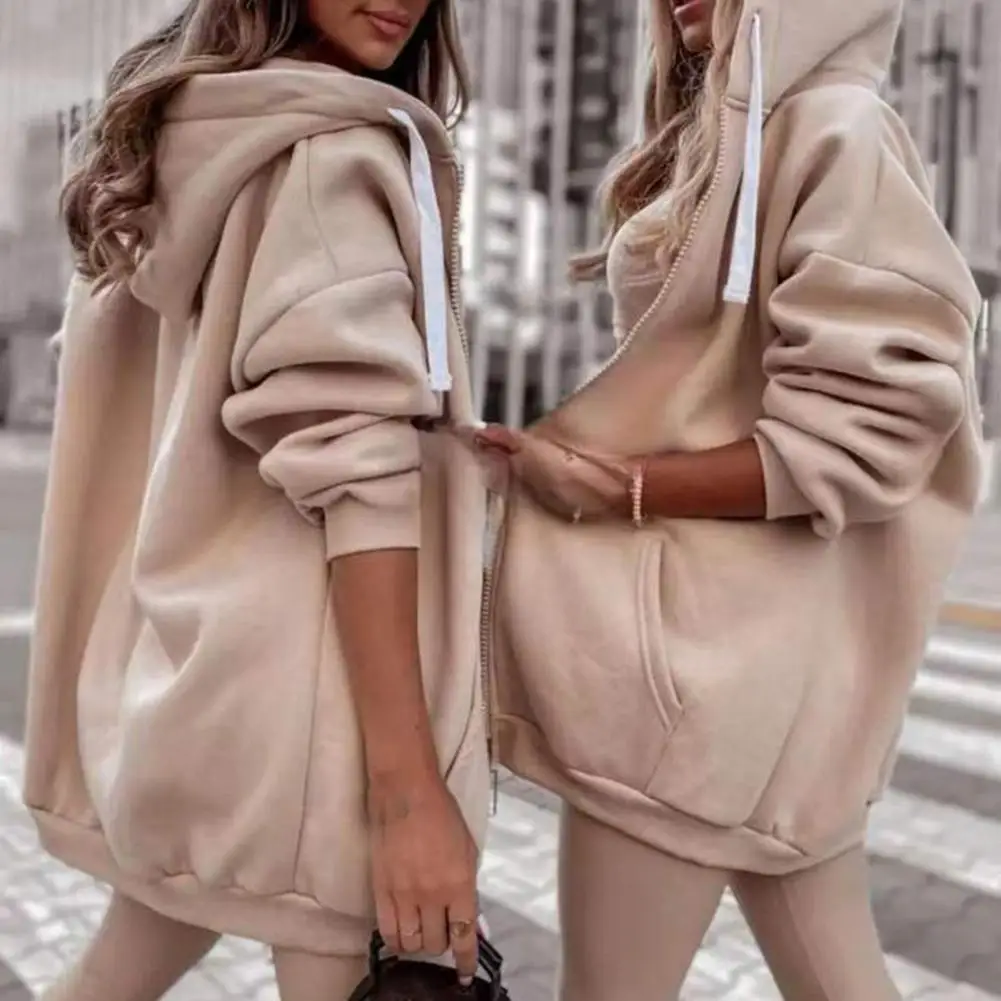 

Hooded Jacket Stylish Fashion Winter Autumn Drawstring Sweater Jacket Women Accessory Women Hoodie