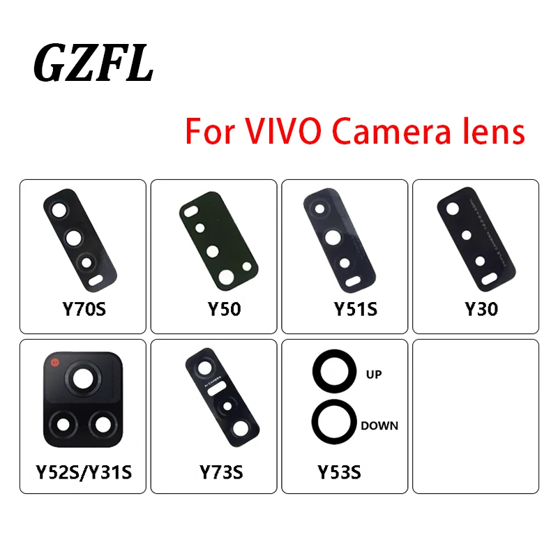 

Rear Back Camera Glass Lens For vivo Y70S Y50 Y51S Y30 Y52S Y31S Y73S Y53S WithAdhesive Glue Replacement Part