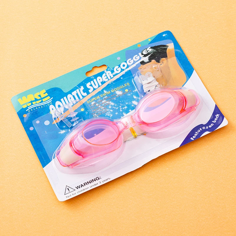 Anti-fog Transparent Swimming Goggles Diving Adult And Children's Goggles Free Nose Clip Earplugs Adjustable Elasticity