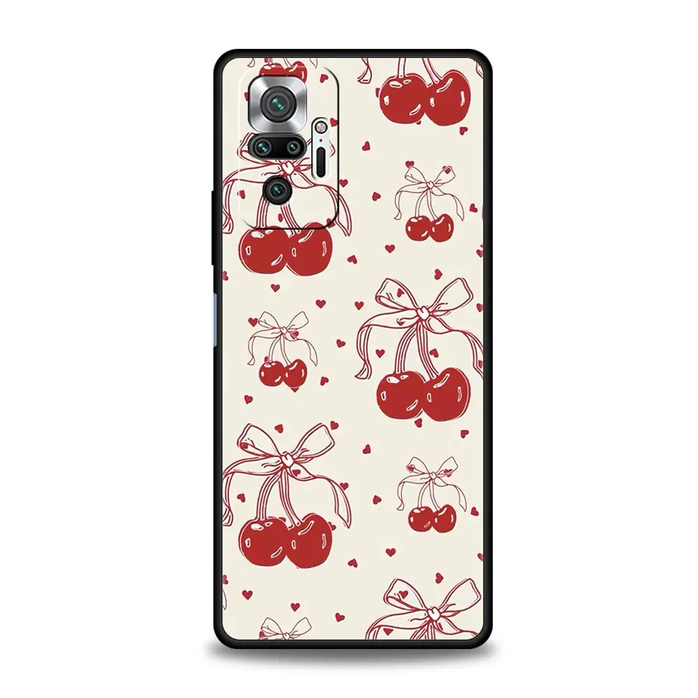 Cute Cherry Bow Soft TPU Phone Case Cover