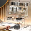 Transparent Cosmetics Storage Box High Quanlity Rack Desktop Dressing Table Dustproof Storage Rack Large Capacity Storage Box 5