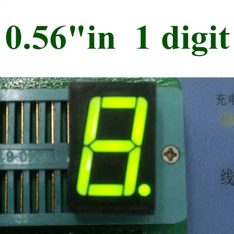 

20PCS/LOT 0.56 inch 1 Bit 7 Segment Green LED Display Digital Tube Plastic Metal Common anode(Nixie tube)