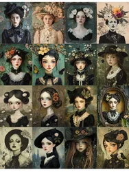 Art Girl Decorative Stickers for Crafts, Scrapbooking, and DIY Projects (3806)