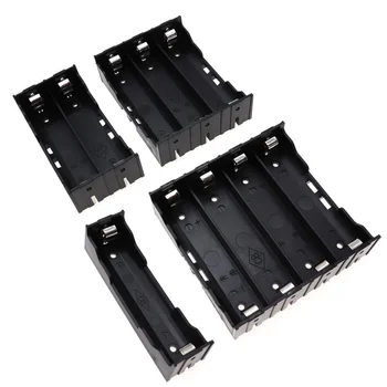 Custodie fai da te in ABS per Power Bank 18650, contenitori porta batterie 1X 2X 3X 4X 18650 con 1, 2, 3, 4 slot e pin rigidi