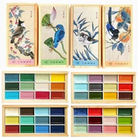 48-12Colors Handmade Chinese Painting Set - Professional Watercolor Paints in Solid Colors, Ideal for Sketching and Illustration 1