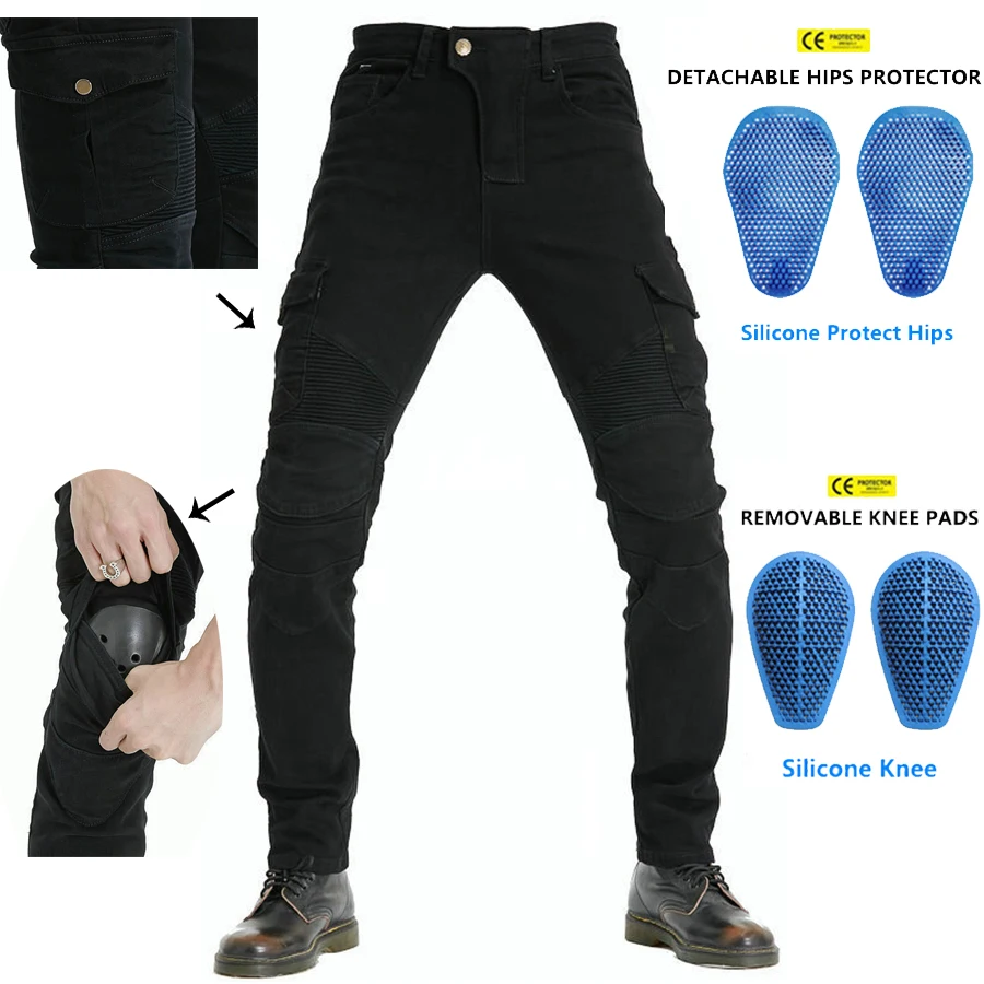 Motorcycle Jeans Protective Gear Road Racing Stretch Pants Multi-Color Optional motorcycle pants motorcycle jeans