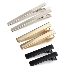 20pcs/lot Metal Alligator Hair Clips Base Gold/Black/Rhodium Color Crocodile Clip Diy Barette Hairpins Hair Jewelry Accessories