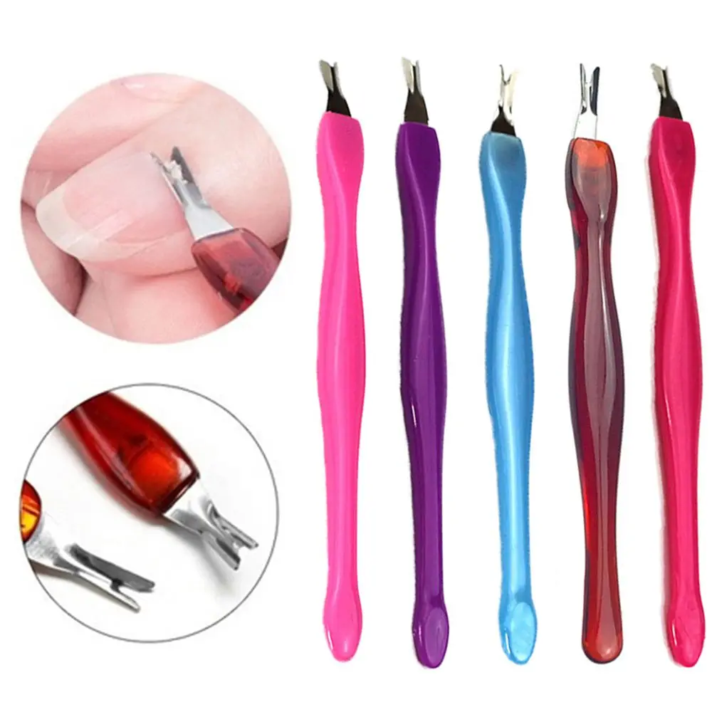 Professional Nail Art Cuticle Nipper Manicure Dead Skin Fork Nail Polish Removal Nail Cuticle Pusher Cuticle Remover