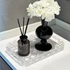 Luxury Vine Pattern Plastics Tray Plaid Jewelry Aromatherapy Storage Plate Living Room Water Cup Trays Desktop Home Decoration 4