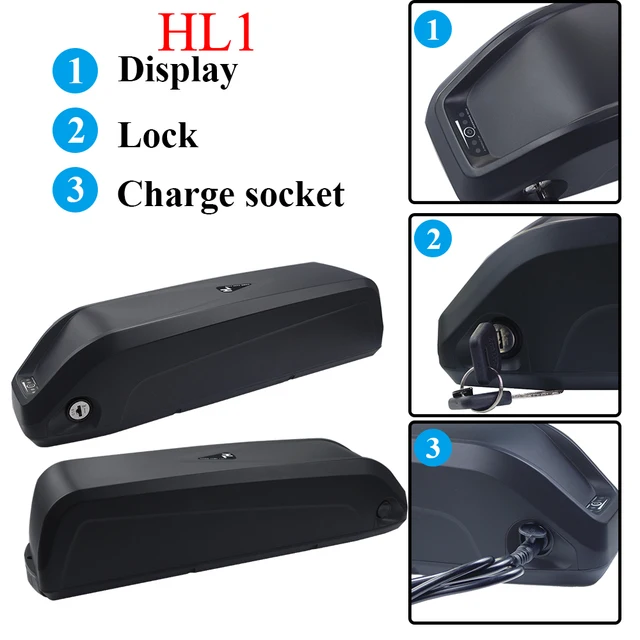 Bateria Hailong Down Tube de 48V para Bicicletas Elétricas