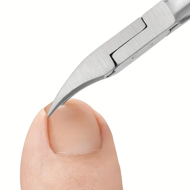 Tronchesino per Unghie Professionale, Strumenti per Pedicure e Paronichia, Set Manicure, Acciaio Inossidabile, Lama Curva Affilata, Pinze Grandi - immagine 6