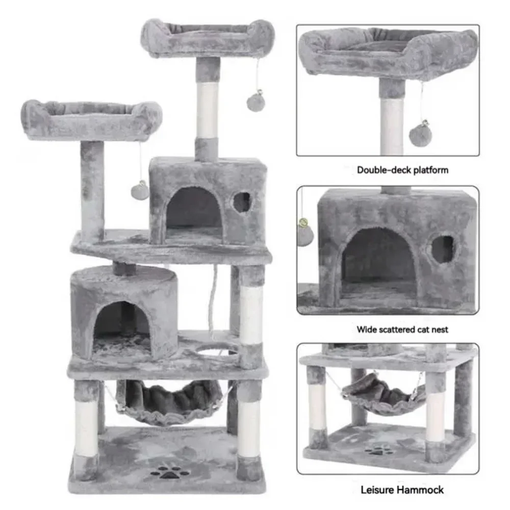 Cat Tree Tower Scratch Post House Condo Cardboard Pet Accessories Cat Furniture