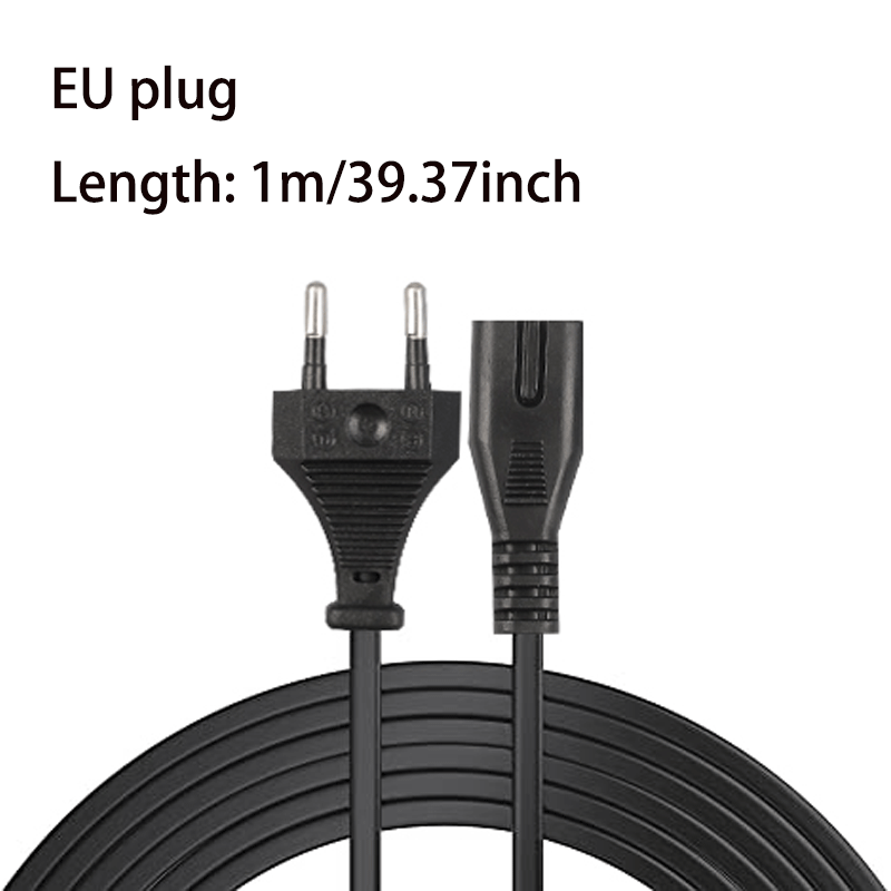 Stroomkabel Figuur 8 C7 van Keple Universal Elektrische kabel Compatibel met Sony PS1 / PS2 / PS2 Slim / PS3 2-pins Figuur 8 stroomkabel EU Europese stekker (3 m