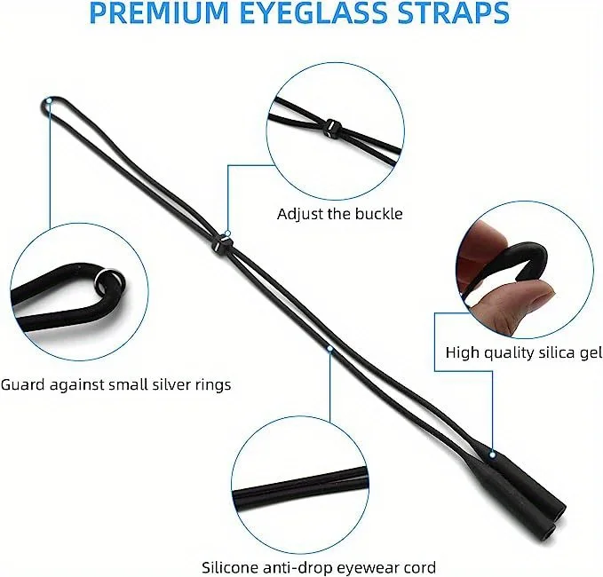 Adjustable Silicone Sunglasses Retainer Straps